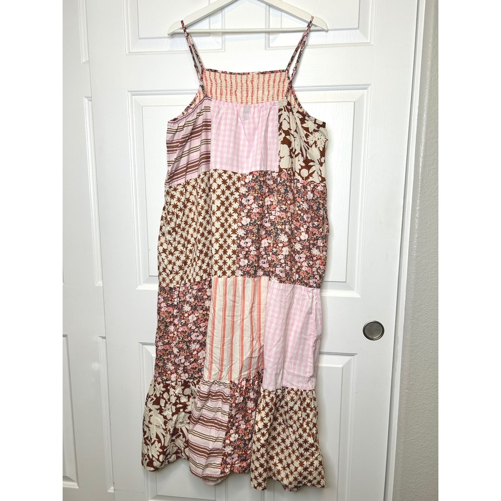 Universal Thread Pink Patchwork Floral Cotton Max… - image 4